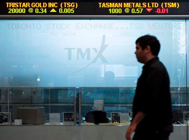 The Toronto Stock Exchange Broadcast Centre is shown on June 28, 2013. 