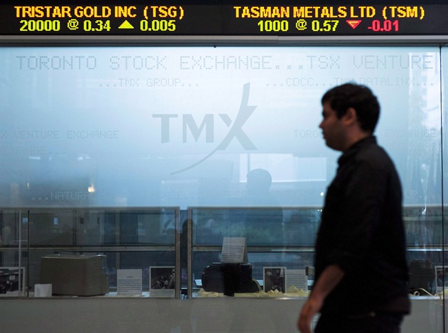 The Toronto Stock Exchange Broadcast Centre is shown on June 28, 2013. 