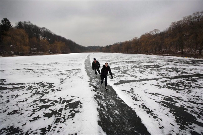 A couple skates in Toronto's High Park in 2010.