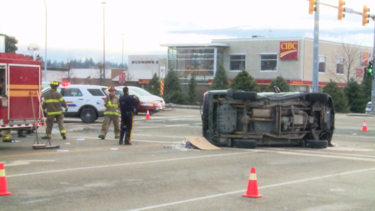 Kelowna crash sends SUV flipping Globalnews.ca
