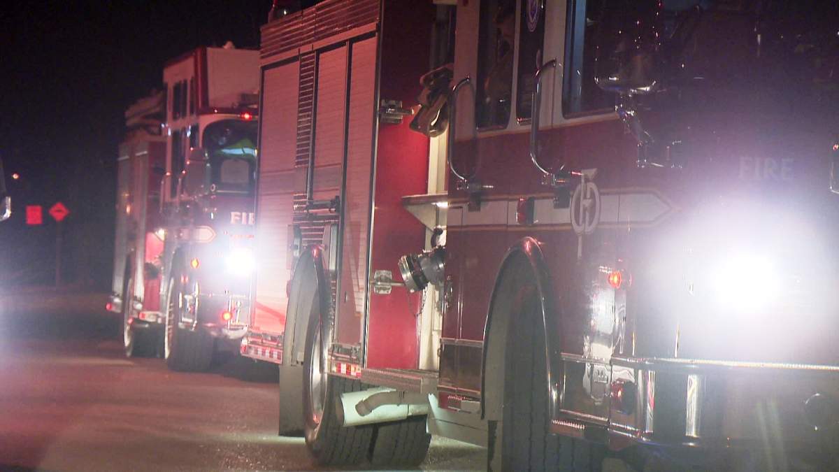 Firefighters were called to a fully-involved dumpster fire in northeast Calgary at approximately 9 a.m. on Tuesday, where they saw a wooden fence also on fire.