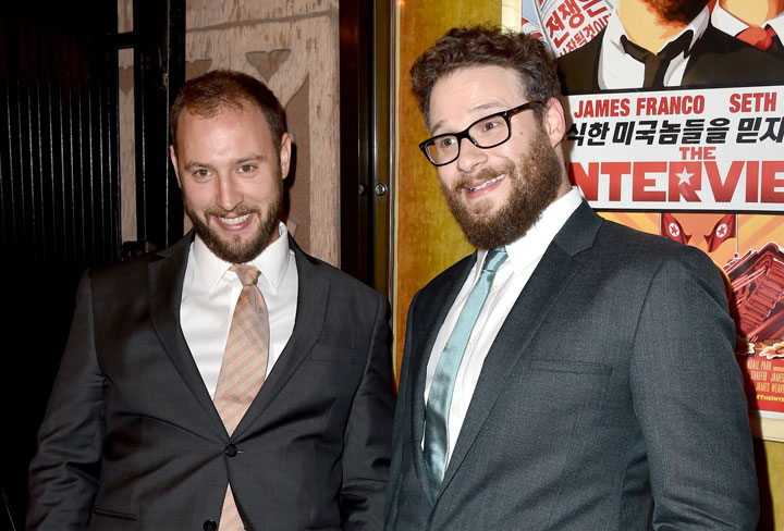Evan Goldberg and Seth Rogen, pictured in December 2014.