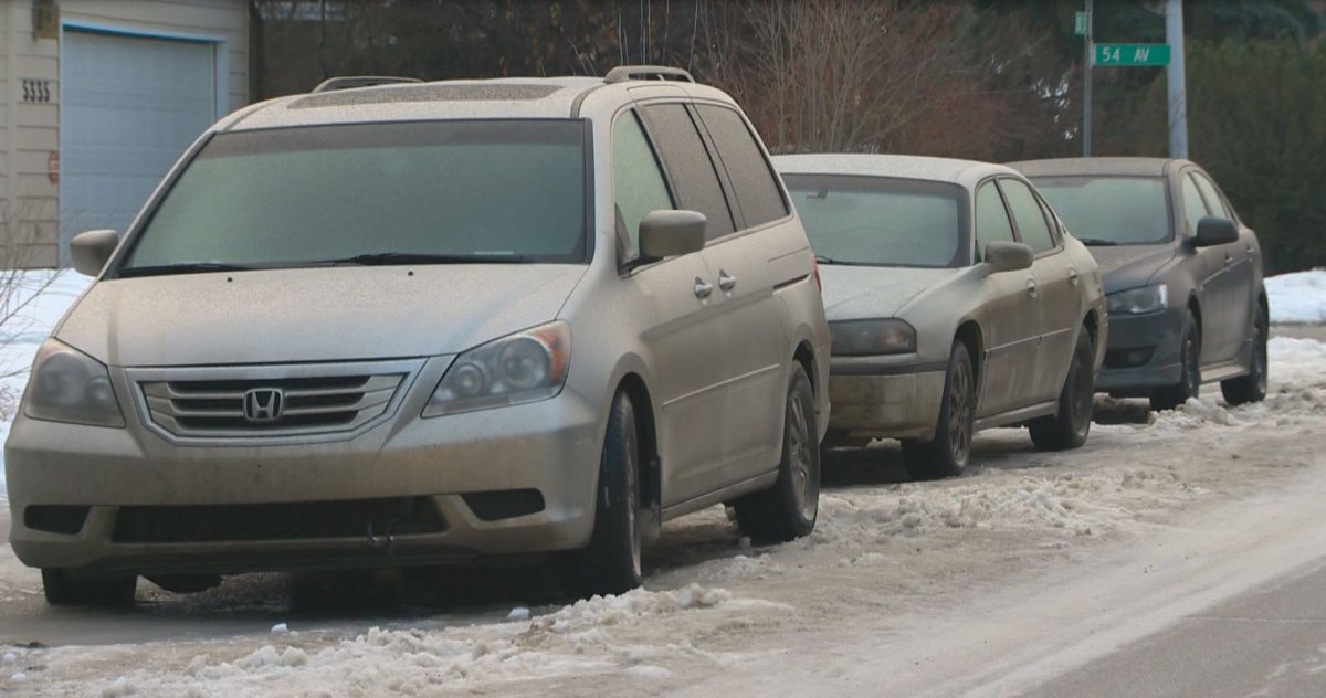 Thick ice blanketed cars Saturday morning following a freezing rain warning issued by Environment Canada.