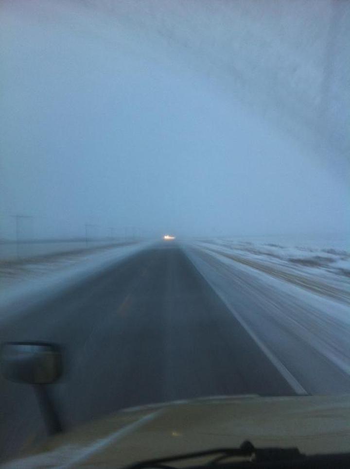 Manitoba Highway 14 storm snow