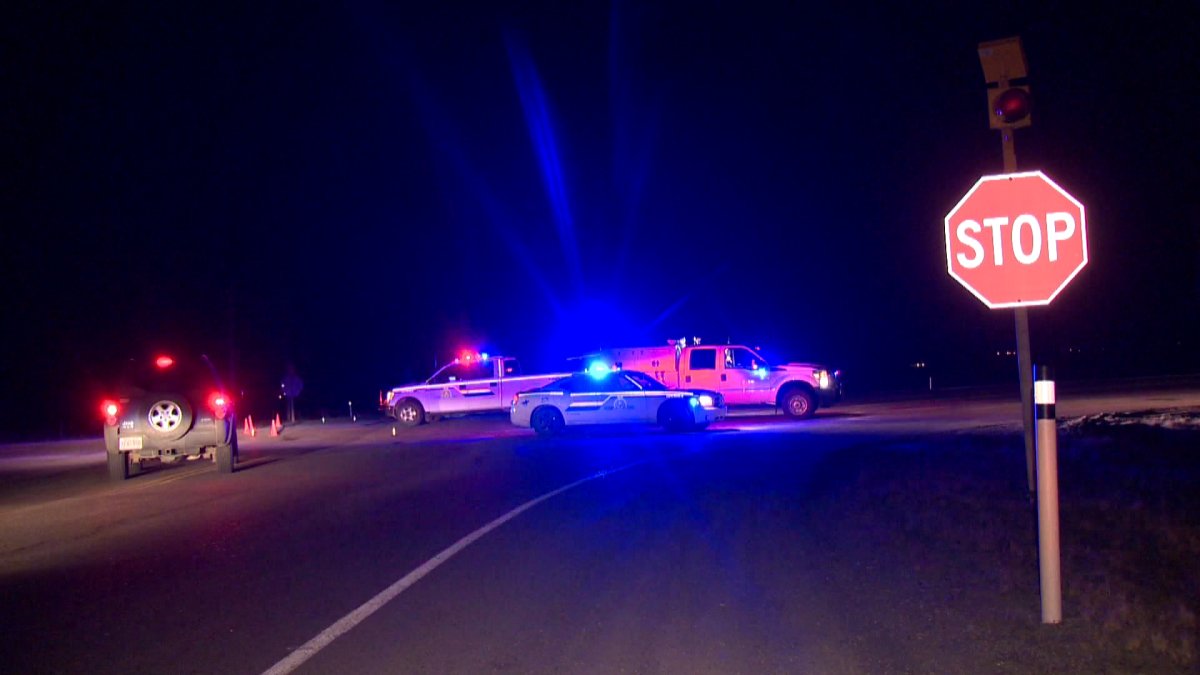 RCMP respond to a crash at the intersection of Highway 9 and Highway 564.