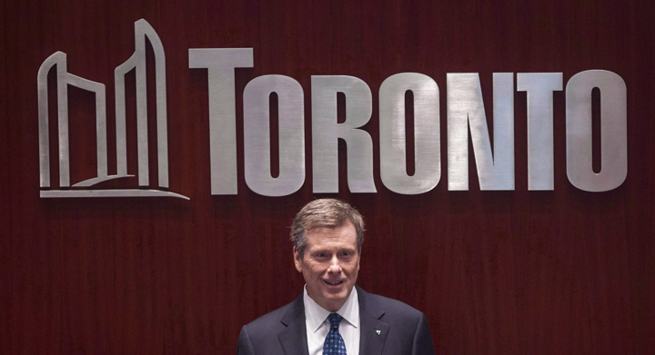 Toronto Mayor John Tory is pictured in Toronto on December 2, 2014.