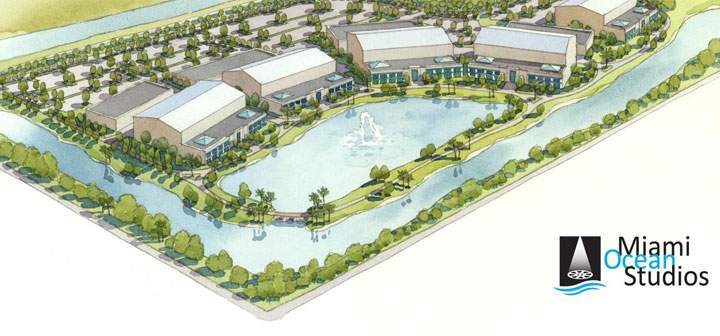 An artist's conception of the proposed Miami Ocean Studios complex.