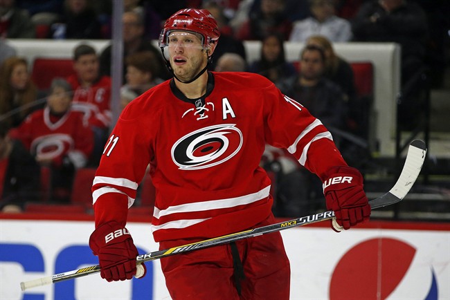 The stillborn daughter of Carolina Hurricanes captain Jordan Staal, seen above in 2014, died of a terminal birth defect.