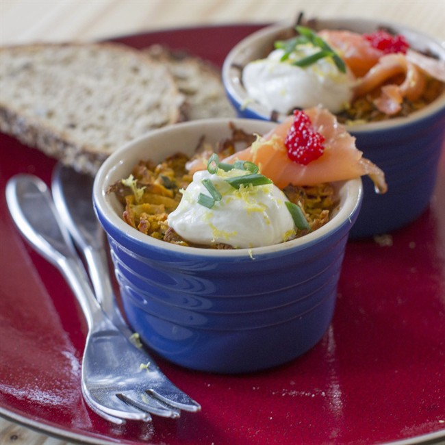 Dressing up a simple hash for Christmas brunch