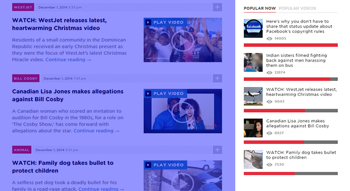 Example of the new “sticky widget”.