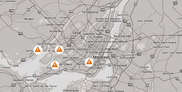 A power outage has left over 4,000 Montrealers without power on Thursday, December 31, 2014.