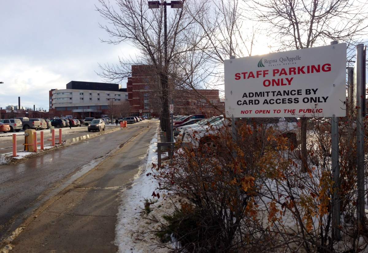 Regina General Hospital has only 800 stalls available for staff, with a seven-to-eight year waiting list for a spot.