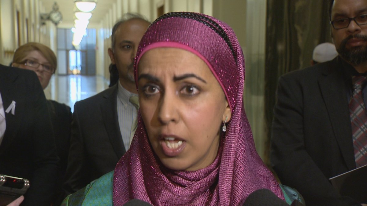 Zarqa Nawaz told reporters at the legislature Thursday that extremist messages may be overpowering for some people who have been turned away by their mosque.