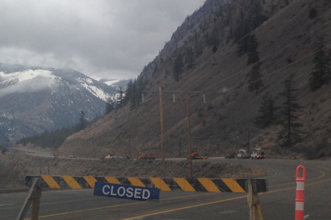 A rock slide occurred 12 kilometres west of Keremeos on Tues., Dec. 9.