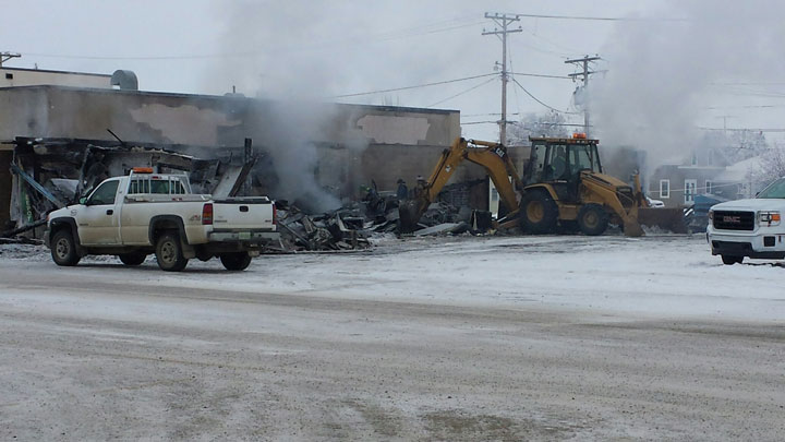 Mounties are investigating a fire that destroyed a business in Shellbrook, Sask. on Boxing Day.