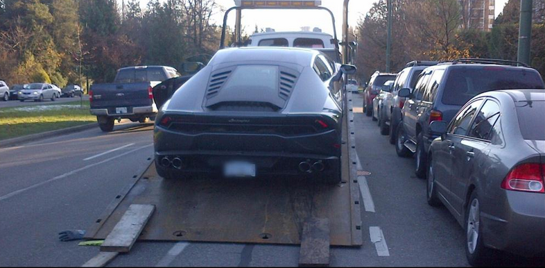 The driver of this sports car might have to take the bus for the next week.