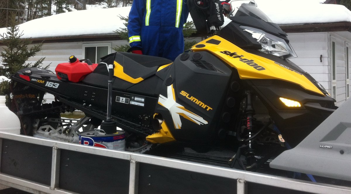 This 2013 Ski-doo Summit was stolen from an area near Sicamous on Tuesday evening.
