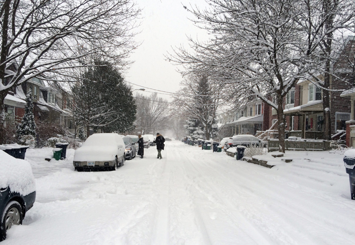 Snow blanketing Toronto street / File photo.
