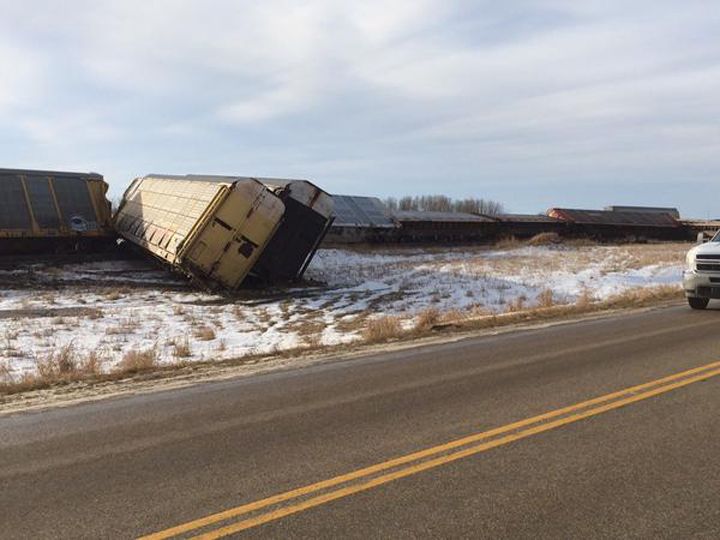 A train has derailed near Raymore, Saskatchewan, and one of the cars was carrying dangerous goods.