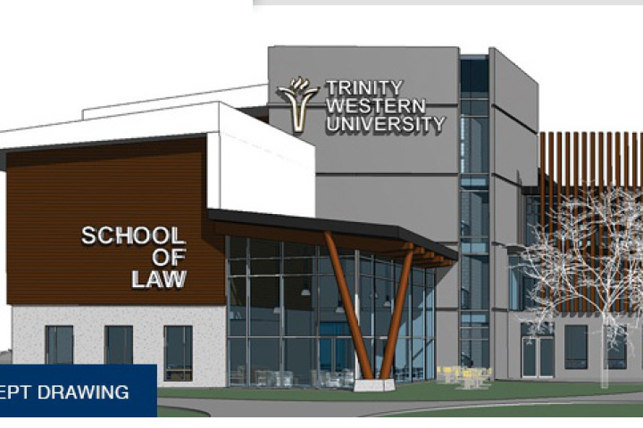 FILE PHOTO: A concept drawing of Trinity Western University's proposed law school.