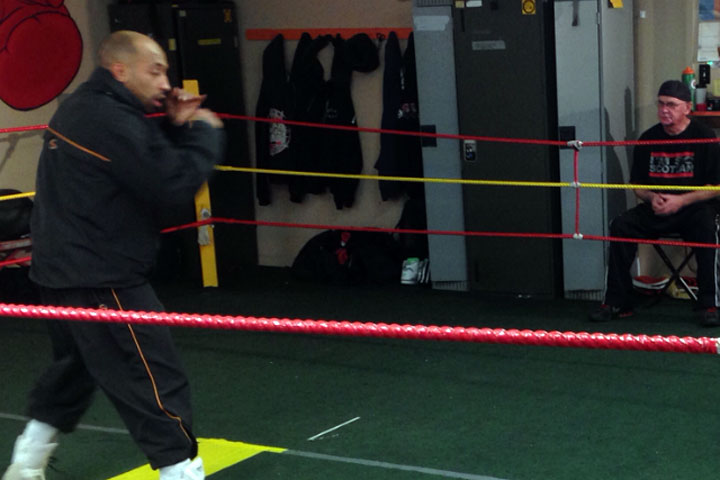 Tyson Cave practices in a Halifax gym in this undated file photo.