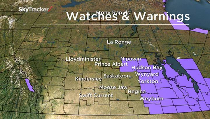 Environment Canada has continued an extreme cold warning for eastern Saskatchewan.