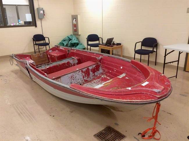 The boat that Phillip Boudreau was on before his death is pictured on Nov. 18, 2014.