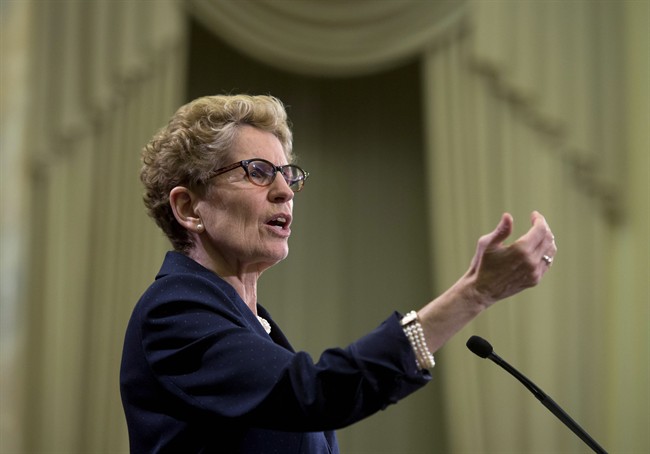 Ontario Premier Kathleen Wynne delivers a lunch hour speech in Ottawa, Tuesday, January 20, 2015. 