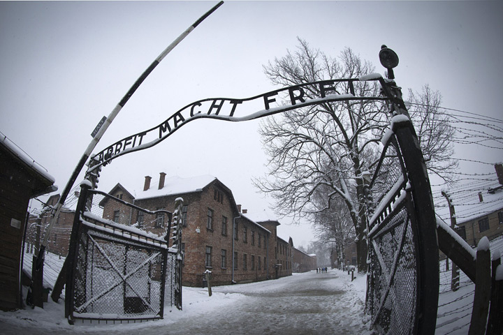 The front gate of Auschwitz