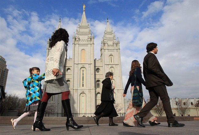 Mormon leaders once again used their biannual conference Saturday to outline the faith's commitment to the belief that marriage is an institution exclusive to a man and a woman. (FILE).