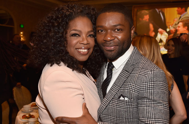 Oprah Winfrey has become the first black female producer nominated for Best Picture but 'Selma' star David Oyelowo was snubbed as Best Actor.