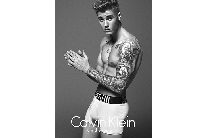 Justin Bieber in Calvin Klein
