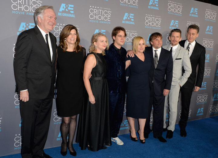 The stars and filmmakers of 'Boyhood,' pictured on Jan. 15, 2015.