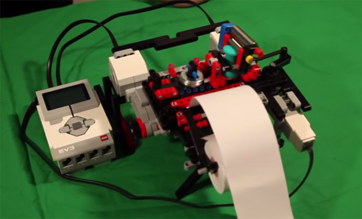 Shubham built a Braille printer with a Lego robotics kit as a school science fair project last year.