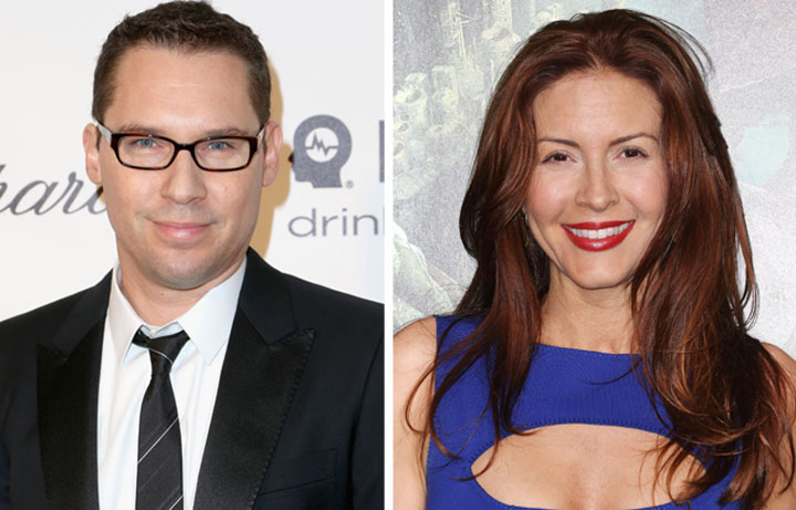 Bryan Singer and Michelle Clunie, pictured in file photos.