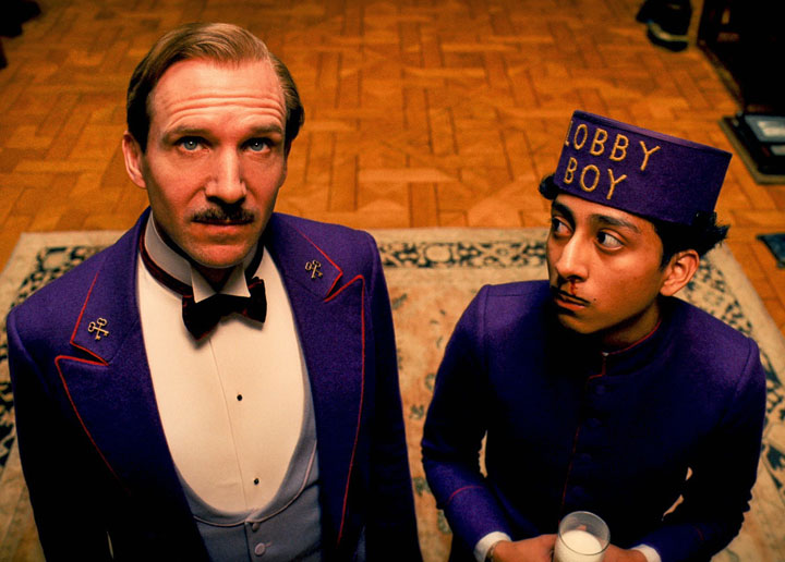 Ralph Fiennes, left, in a scene from 'The Grand Budapest Hotel.'.