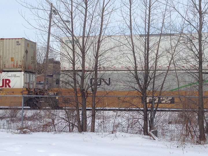 The CN yards in Montreal on January 6, 2015.