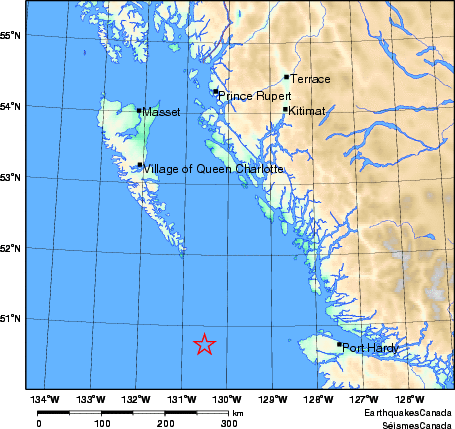 The location of the earthquake that struck on Jan. 2.