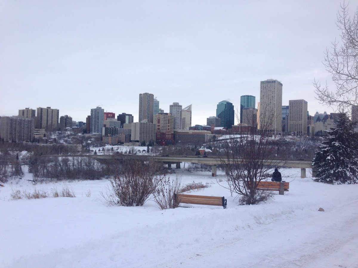 Edmonton skyline, January 7, 2015.