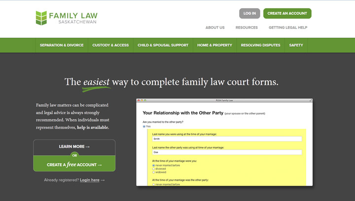 PLEA hopes its first of a kind website in Canada will help people without a lawyer untangle Saskatchewan family law.