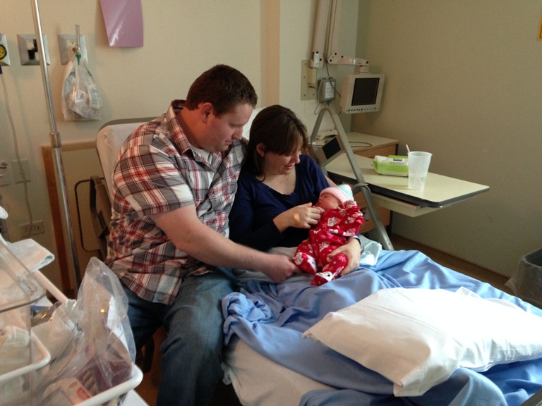 Caroline Sandra McLaughlin came into the world at the IWK at 12:57 a.m. on New Year's Day to parents Jennifer and Craig McLaughlin.