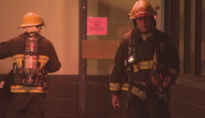 Firefighters respond to a two-alarm blaze in East Vancouver on Jan. 17, 2015.