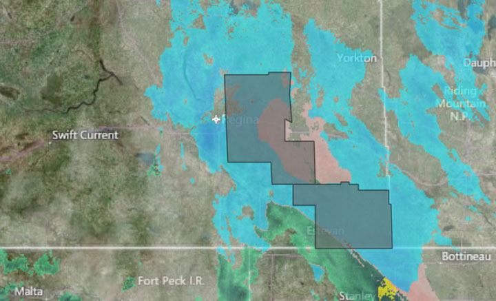 Freezing rain warning in place Saturday for a large swath of southeastern Saskatchewan, according to Environment Canada.