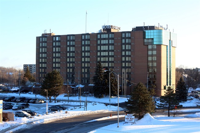 The Chimo Hotel, the scene of a evacuation and police investigation, is shown in Ottawa on Wednesday, January 21, 2015.
