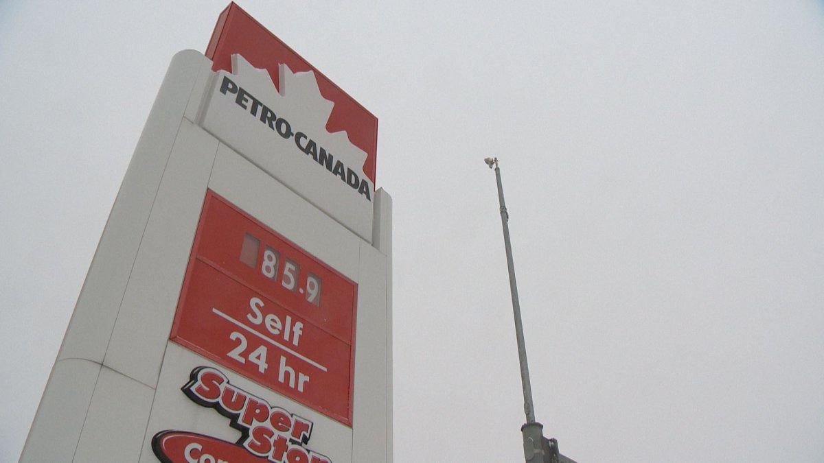 Gas prices reached nearly 86 cents/litre in Regina on Monday.
