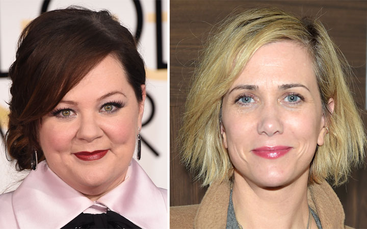 Melissa McCarthy and Kristen Wiig, pictured in January 2015.