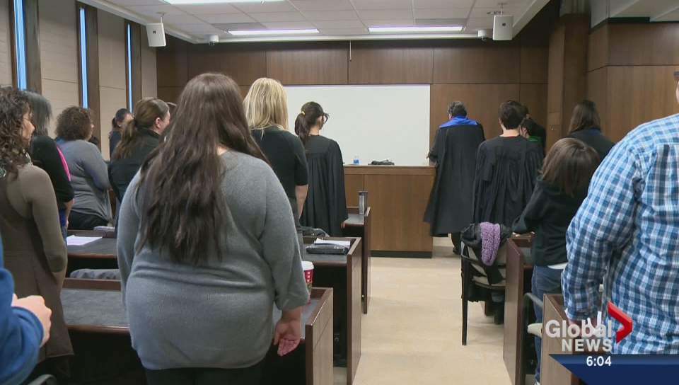 A mock trial was held in Saskatoon for St. Frances school students aged 11 to 14, aiming to inspire them to consider a career in law.