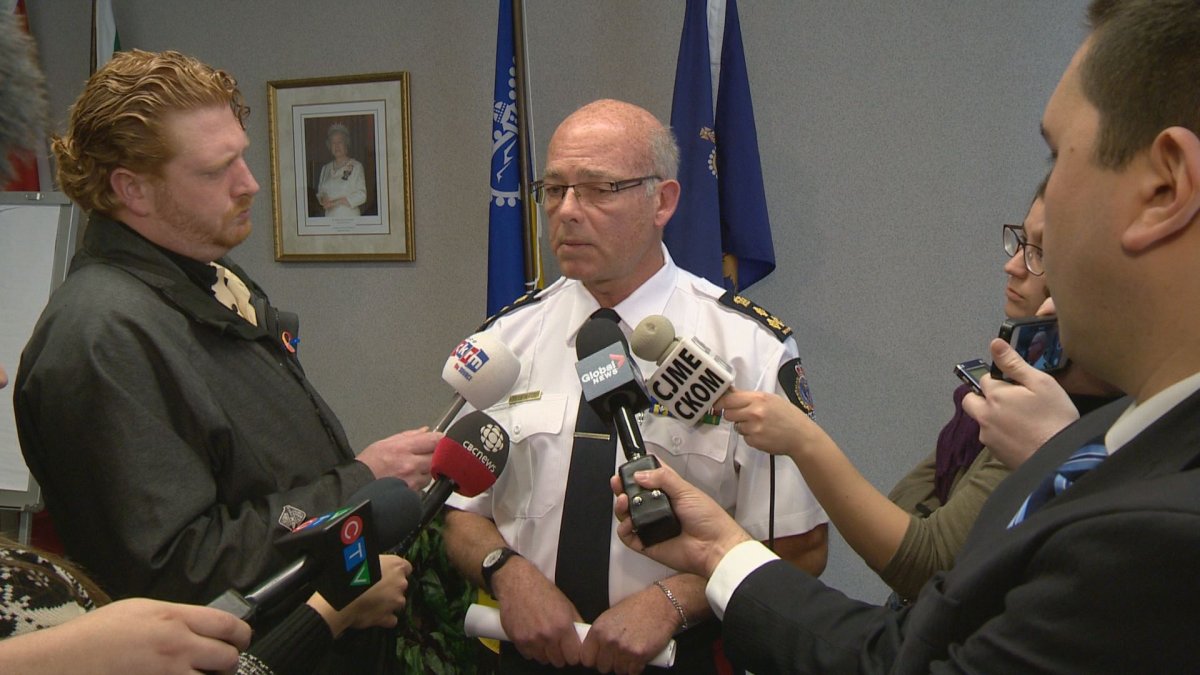 Hagen spoke to reporters  on Tuesday about the allegations against officers made on Facebook.