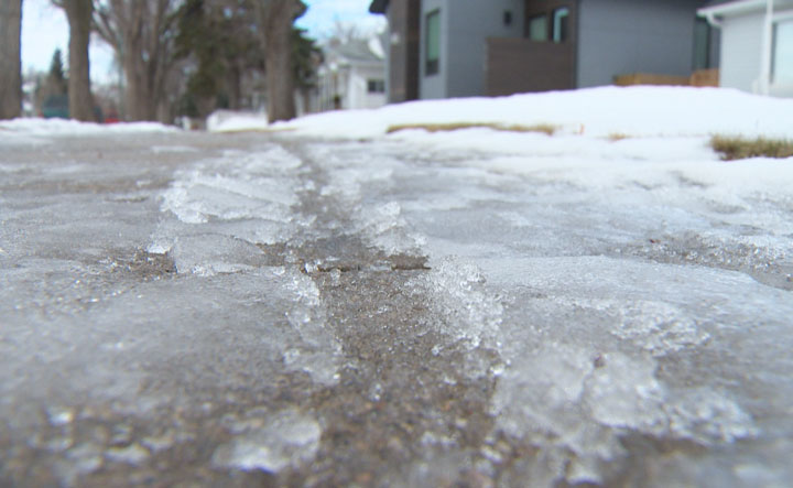 While the above seasonal weather is welcomed by most in Saskatoon, the slippery streets and sidewalks are not.