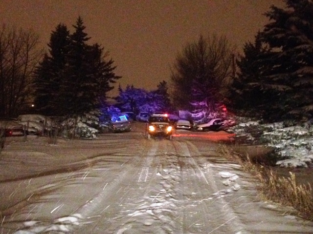 Police investigate after reports of shots fired in northeast Calgary on Tuesday, January 6th, 2015. 